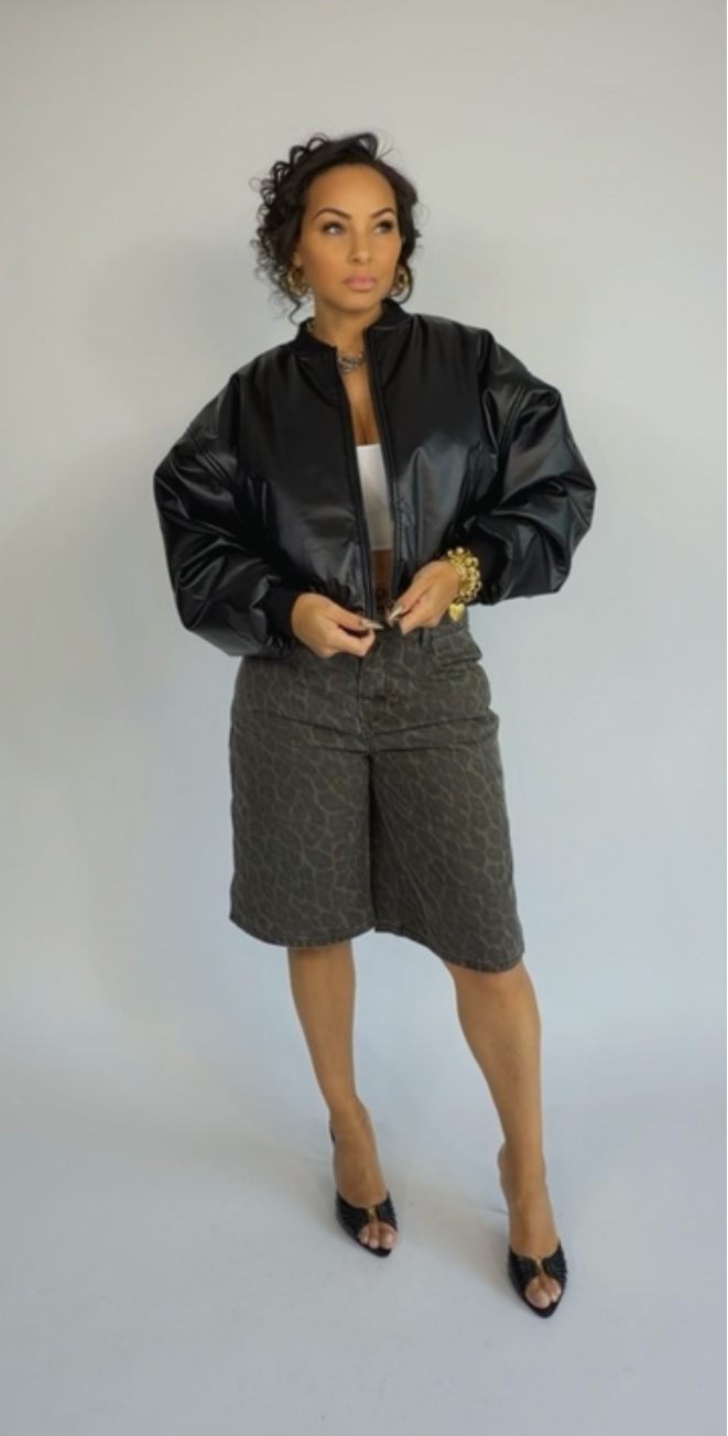FAUX THEORY CROPPED BOMBER | JACKET
